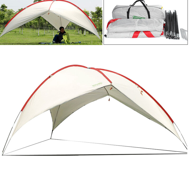 Раздвижная палатка для кемпинга с защитой от солнца, дышащей и стойкой к разрывам тканью, водонепроницаемая пляжная палатка с тентом