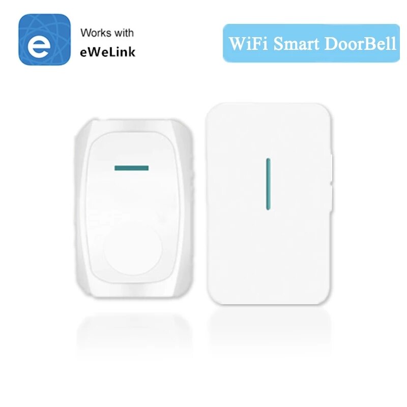 eWelink WiFi Doorbell APP Wireless Control US Standard Smart Door Bell Smart Home Security Set Multiple Chimes