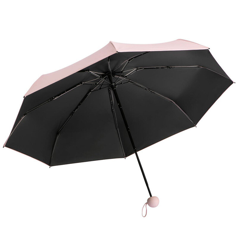 

Mrosaa анти-УФ UPF50 + 5-складной мини-капсула зонтик ветрозащитный зонт от солнца Parapluie портативный карманный зонти