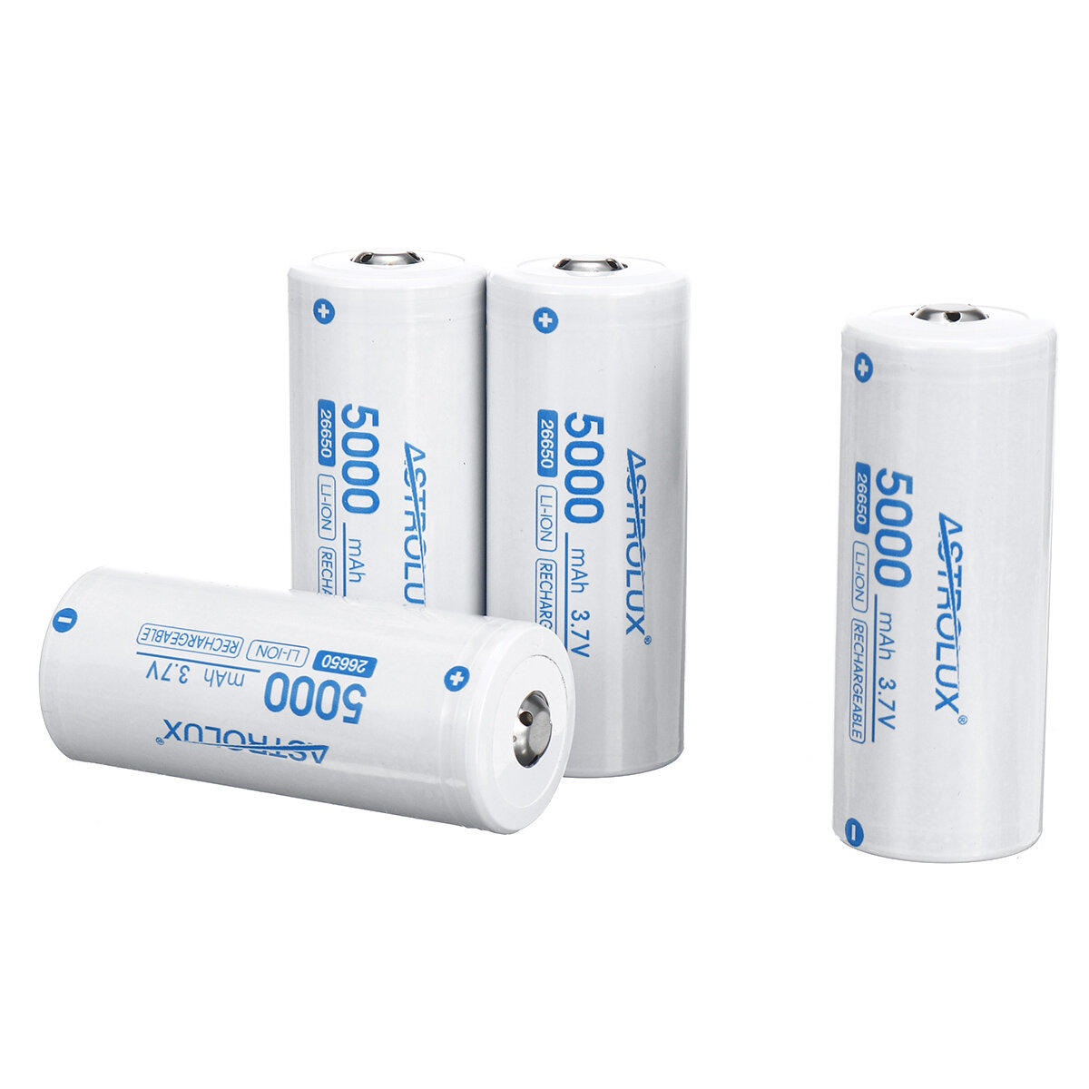 

4Pcs Astrolux® C2650 5000mAh 3.7V 26650 Unprotected Li-ion Battery Rechargeable Lithium Power Cell 15A High Performance