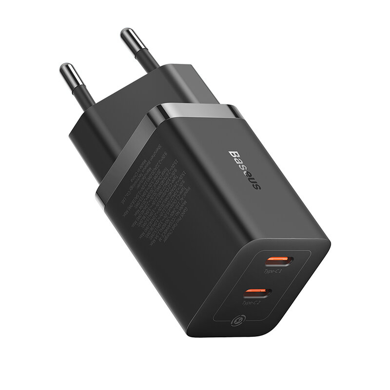 

[GaN Tech] Baseus GaN5 Pro 40W 2-Port USB PD Charger Dual USB-C Fast Charging Wall Charger Adapter EU Plug for iPhone 15