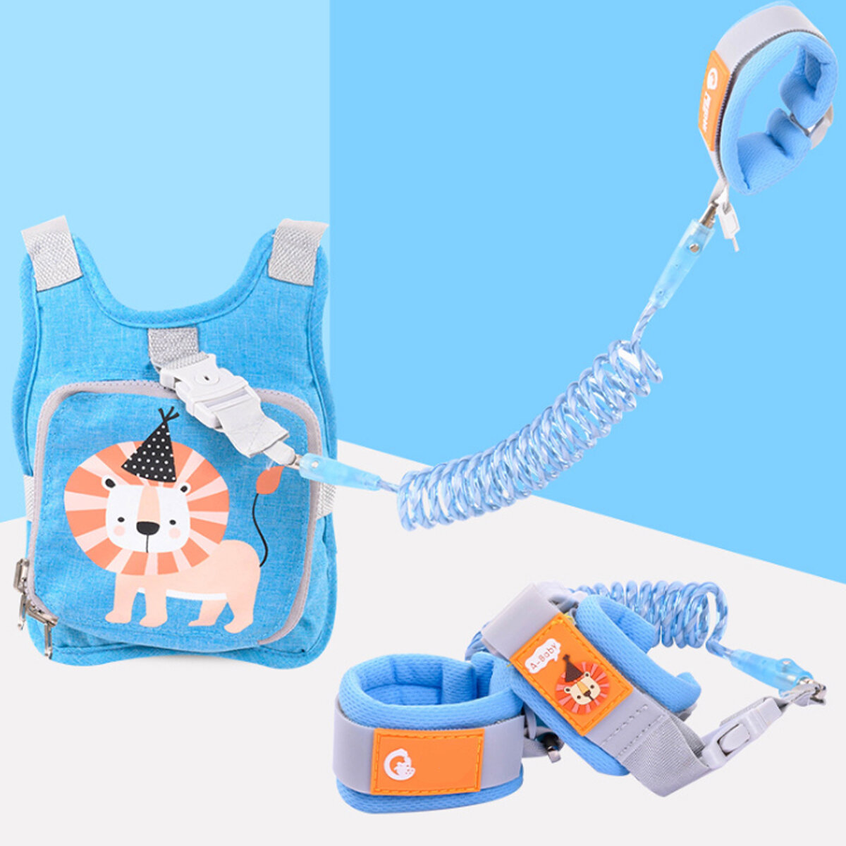 Reflective Anti Lost Device Travel Child Safety Harness Leash Bag Wristband Belt Baby Kids Safety Harness Rope