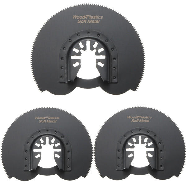 3 x 3-1/2" Flush Cut Circular Oscillating Tool Blades Ridgid JobMax Compatible