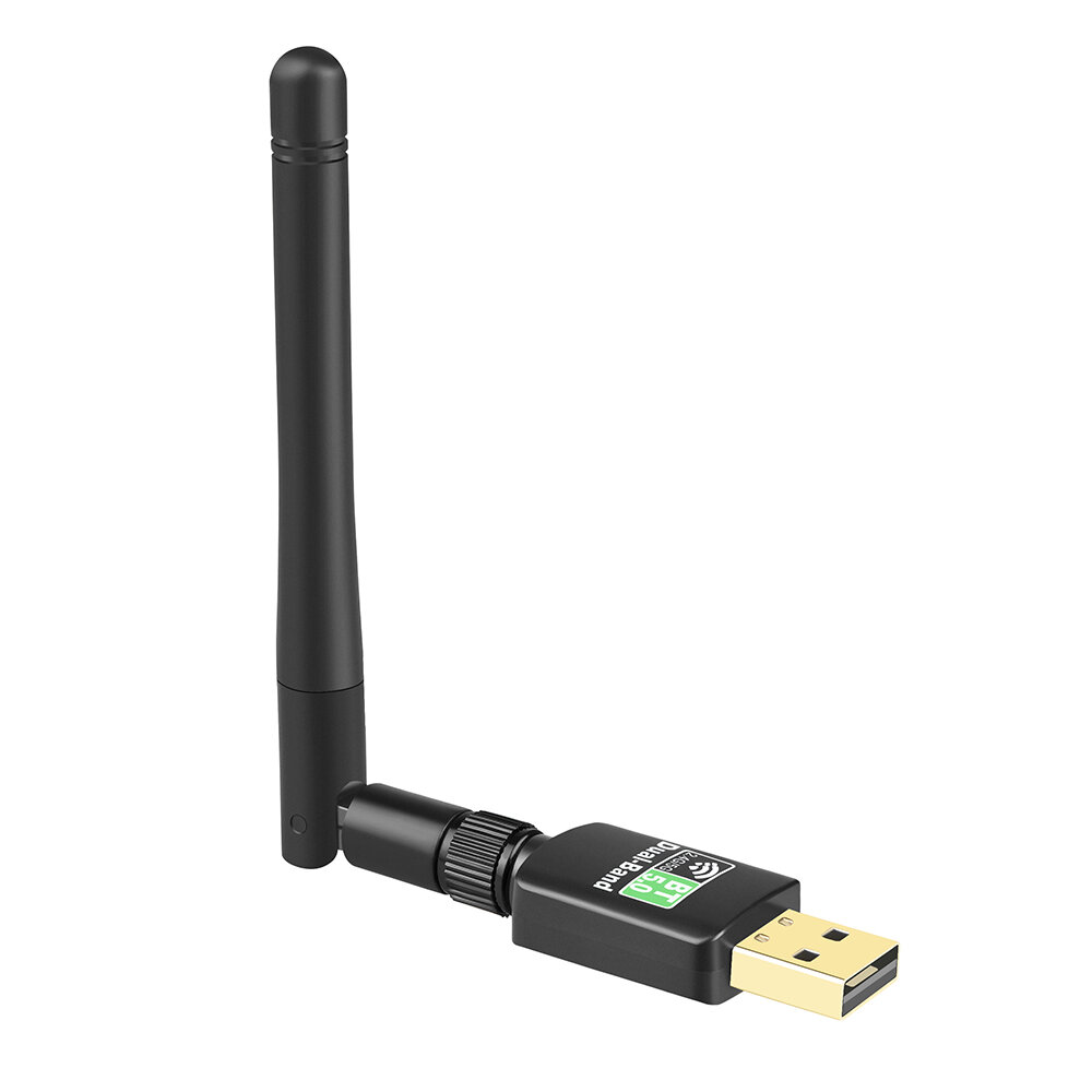 600Mbs USB2.0 WiFi-adapter Dual Band bluetooth5.0 Draadloze netwerkkaart 2dBi Antenne USB draadloze 