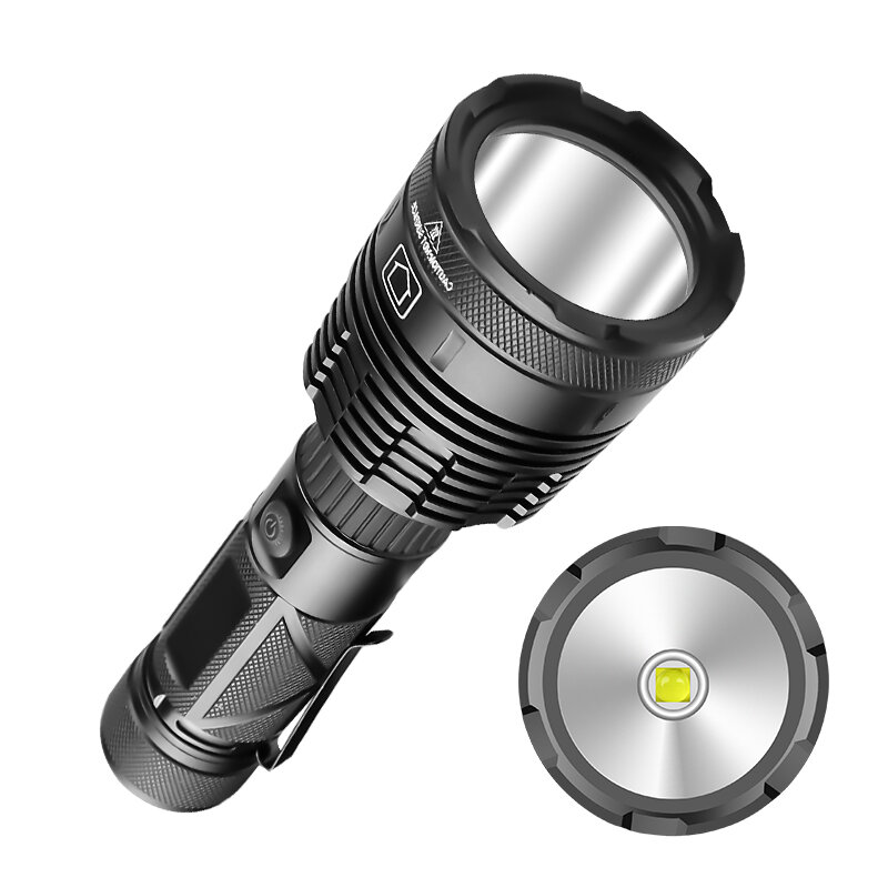 

XANES® 1855 P70 USB Rechargeable Powerful 26650 Flashlight Tactical Window Breaker 3 Modes Searchlight Camping Light