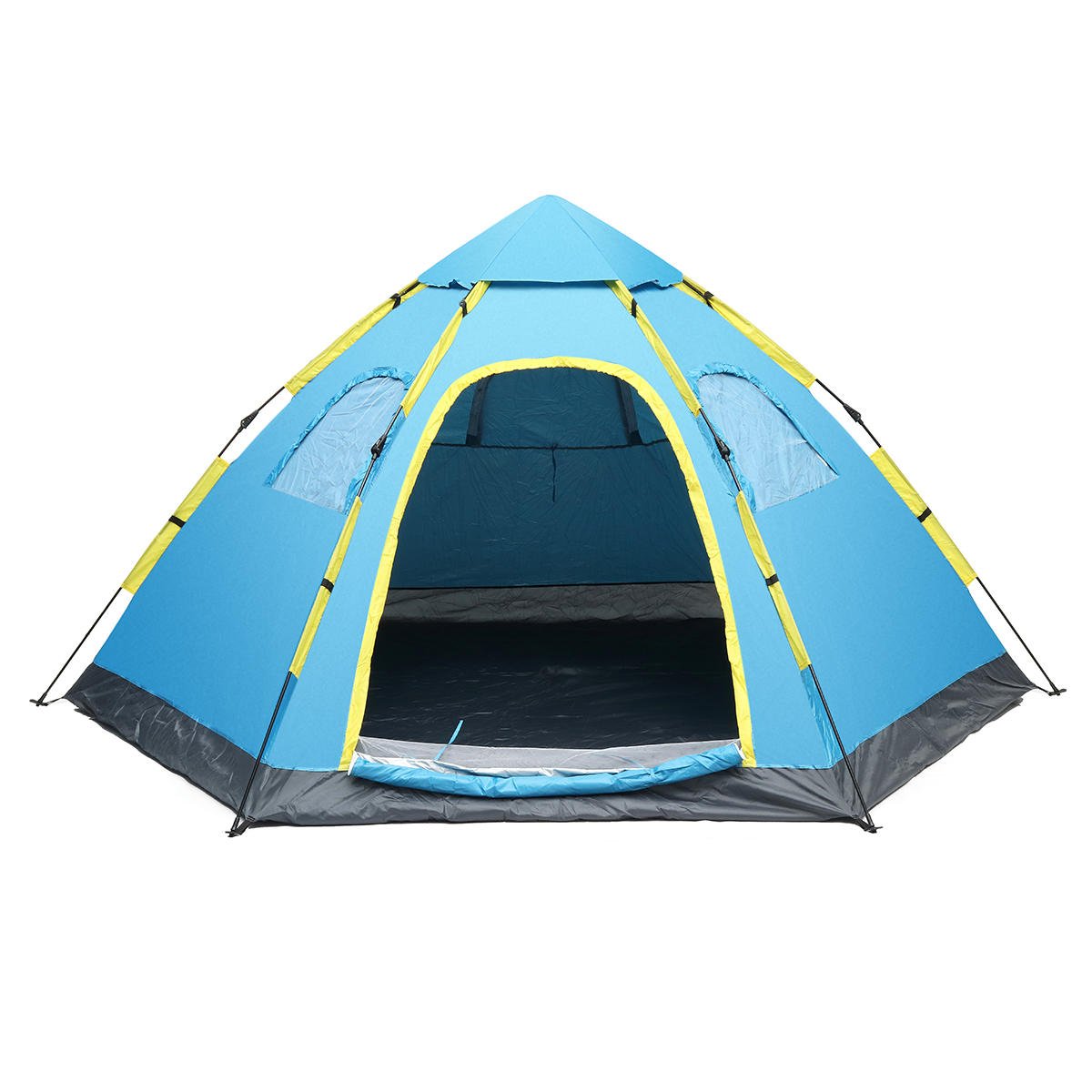 Tenda automatica per 5-8 persone, impermeabile e resistente ai raggi UV, ideale per il campeggio all'aperto, in spiaggia o in famiglia.