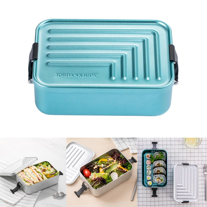 Jordan & Judy 1.4L Aluminium Lunch Box Bento Case Food Meal Container Camping Picnic