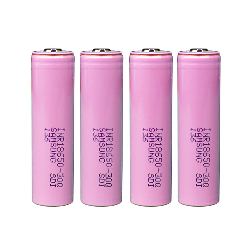 

4Pcs INR18650-30Q 3000mAh 20A Discharge Current 18650 Power Battery Unprotected Button Top 18650 Battery For Flashlights
