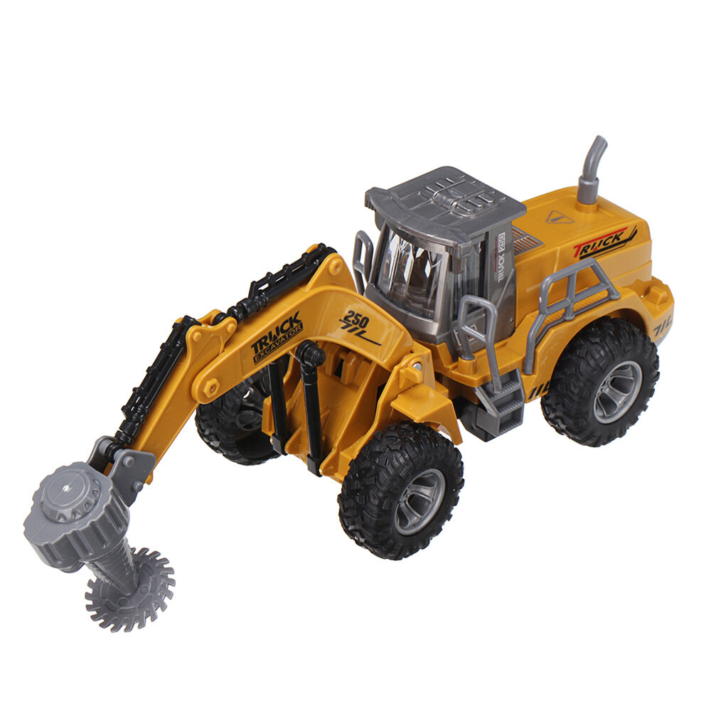 JH75-2 1/30 27MHZ 5CH RC Excavator Car Enginnering Cuting Truck Construction Kids Children Models w/ LED Light Toys
