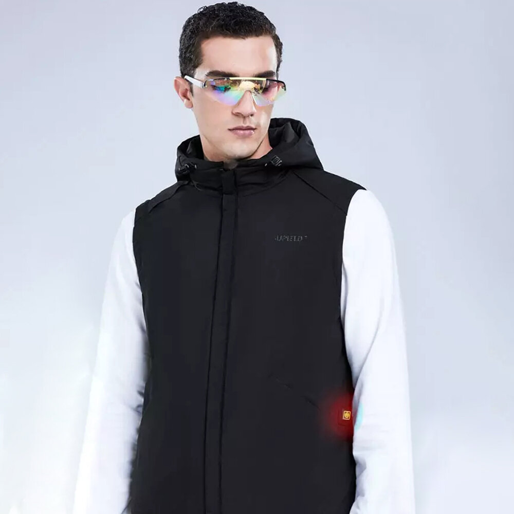 3 kademe ayarlanabilir Aerogel iç astarlı yumuşak sıcak akıllı USB ısıtma mont, su geçirmez yansıtıcı kış ceketi yelekli SUPIELD elektrikli ısıtma yelek