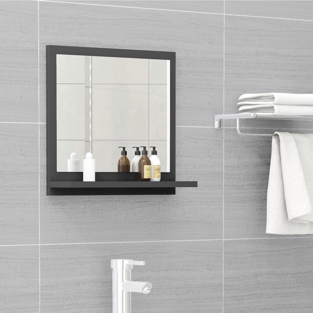 

Bathroom Mirror Gray 15.7"x4.1"x14.6" Chipboard