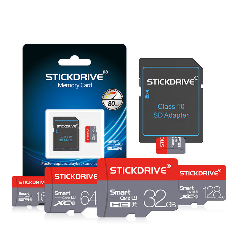 StickDrive Classe 10 Scheda di Memoria TF Ad Alta Velocità Max 80 Mb/s 8 GB 16GB 32GB 64GB 128 GB Micro SD Card Per Il T