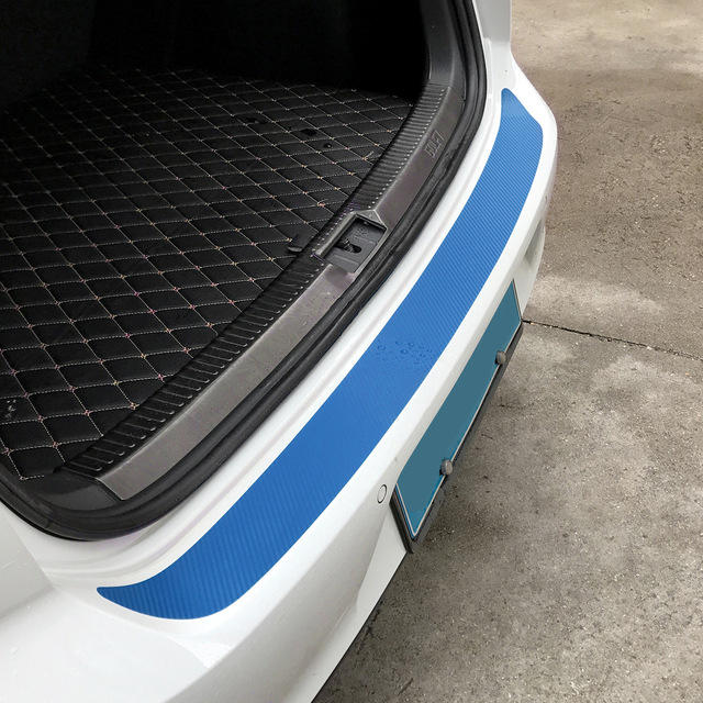 108X7.2 cm Carbon Achterbumper Auto Stickers Protector Trim 7 Kleuren voor VW Golf MK6 GTI R20
