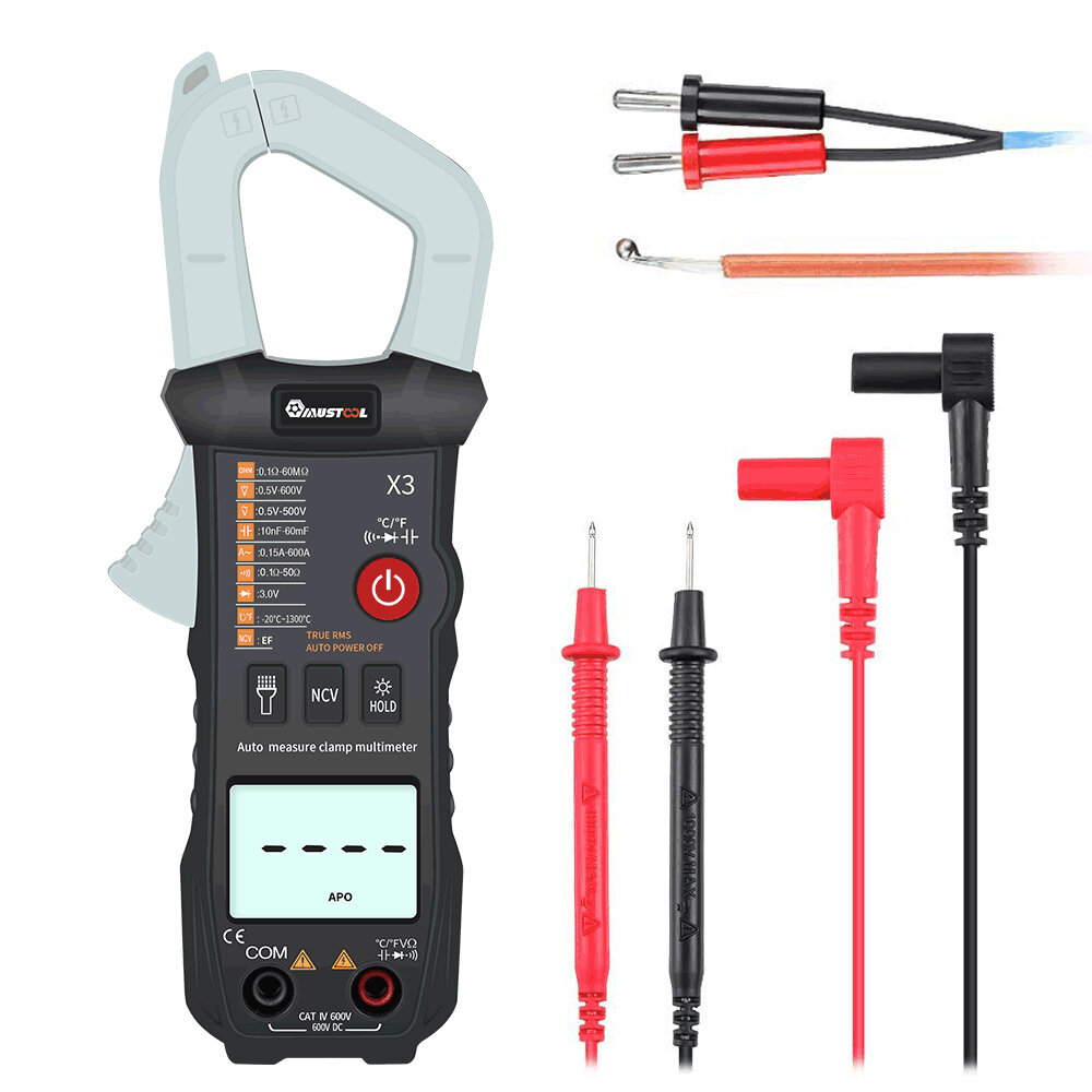 MUSTOOL X3 Fully Intelligent True RMS Clamp Meter 6000 Counts Automatic Identification Digital Multi