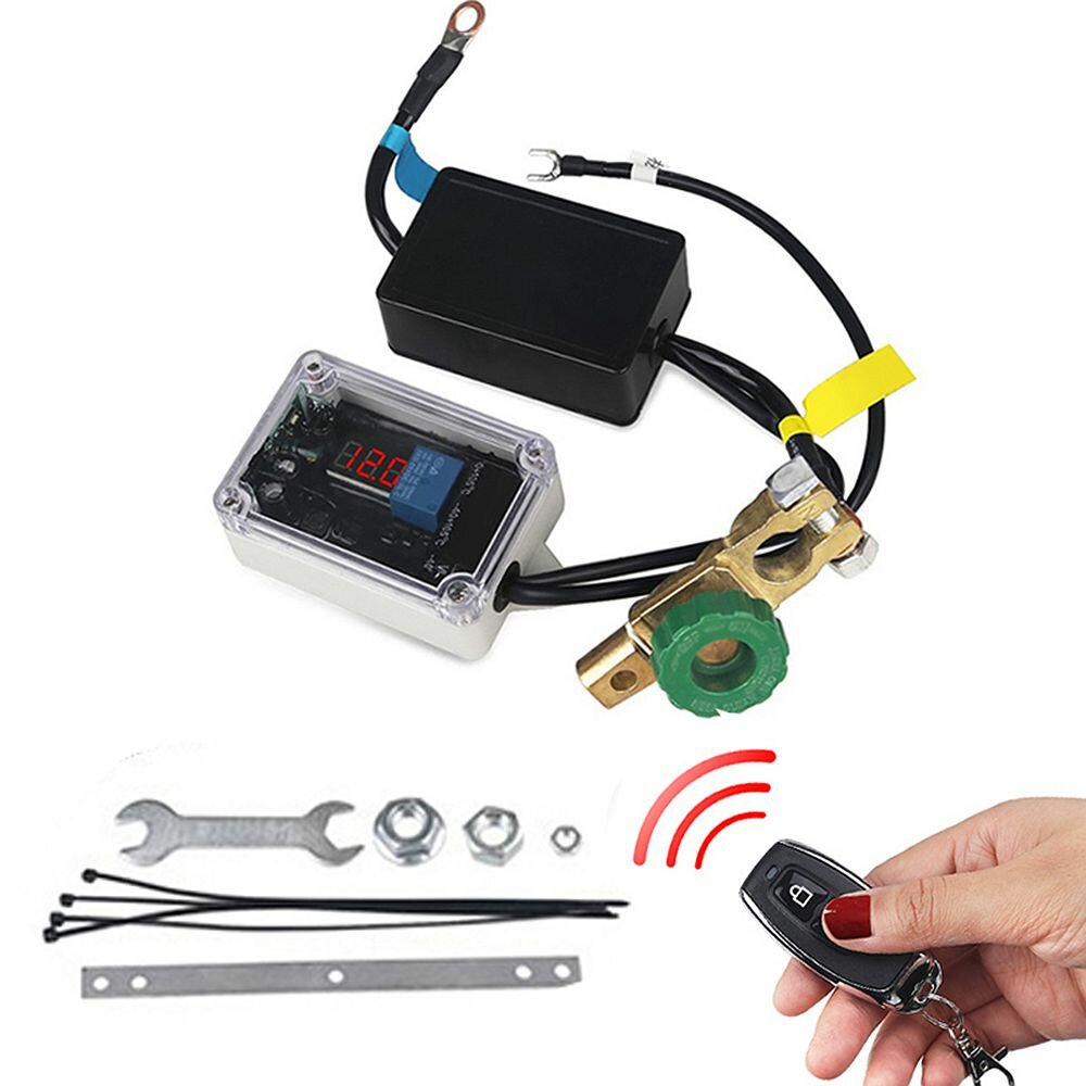 Details about   12V Car Battery Cut Off Disconnect Isolator Dual Wireless Remote Master Switch 