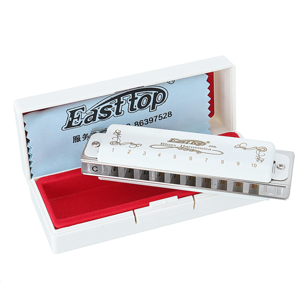 Easttop T008LS 10 Holes C Key Bruce Blues Harmonica