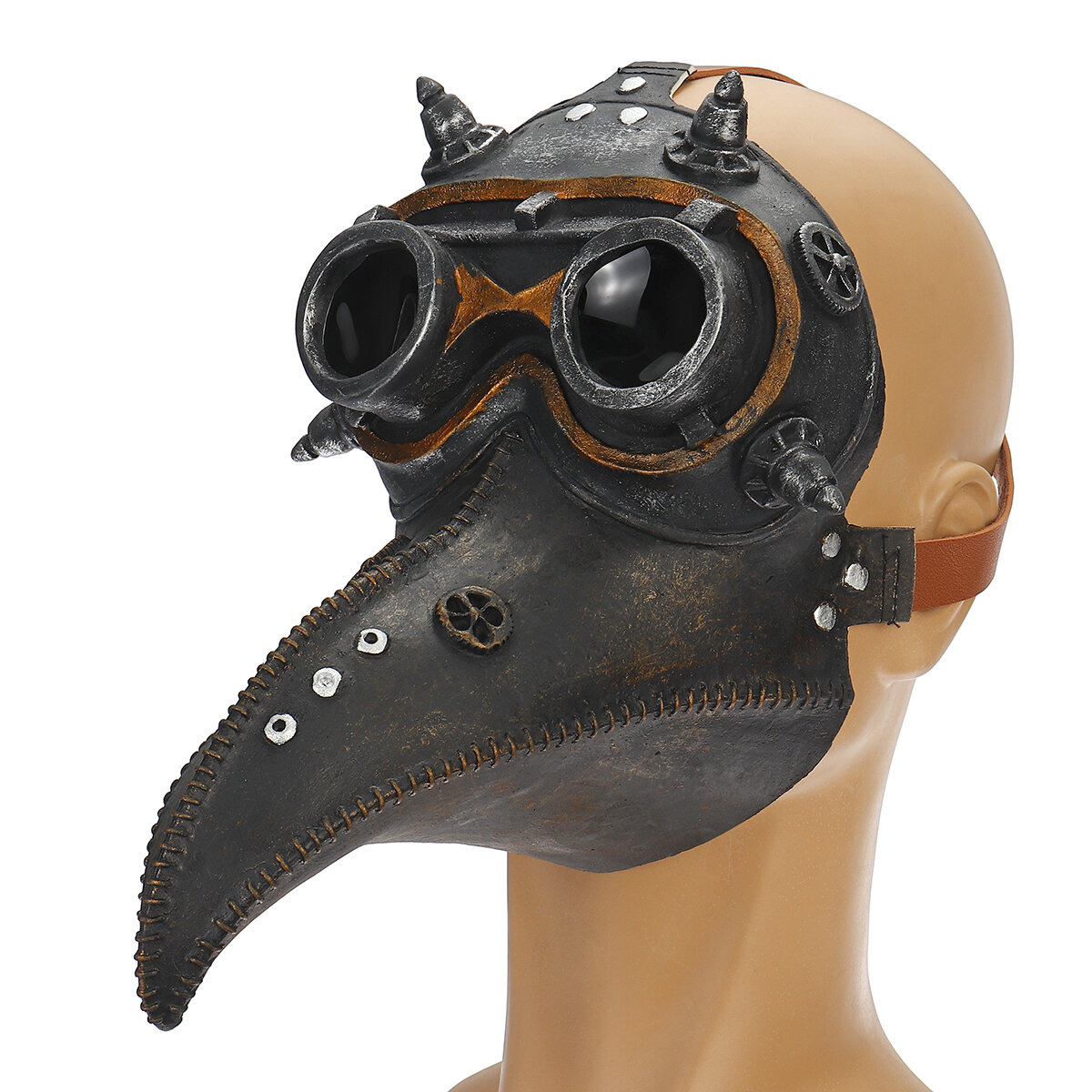 

Motorcycle Racing Plague Doctor PU Mask Long Nose Beak Bird Crow Cosplay Steampunk Props