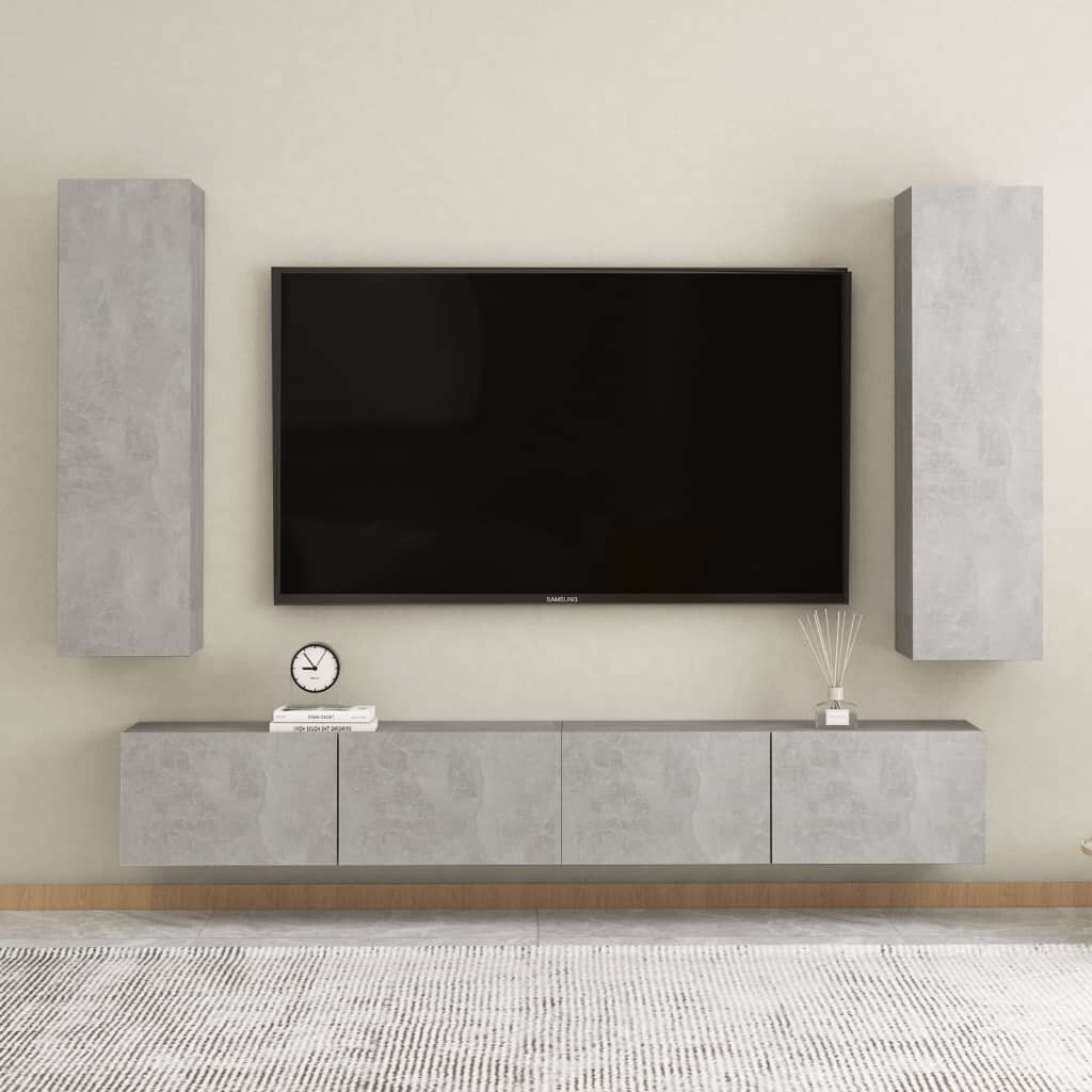 

TV Cabinet Concrete Gray 12"x11.8"x43.3" Chipboard