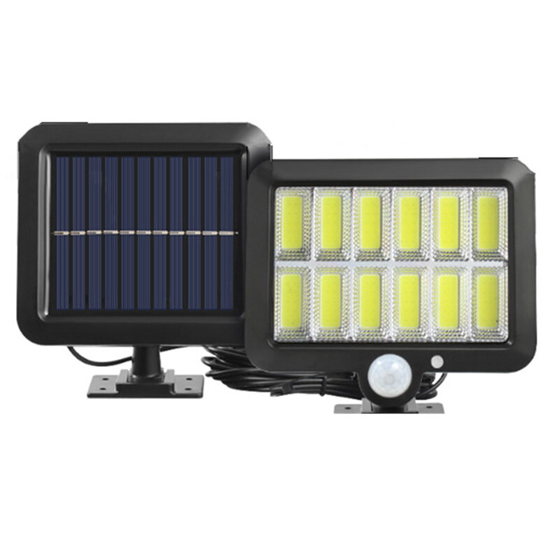 108 COB الشمسية ضوء في الهواء الطلق LED تعمل بالطاقة الشمسية ضد للماء مصباح أمان الشارع لمرآب الحديقة ضوء