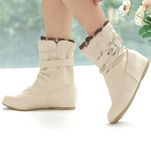 33% OFF on US Size 5-13 Slip On Round Toe Ankle Short Casual Boots For Women