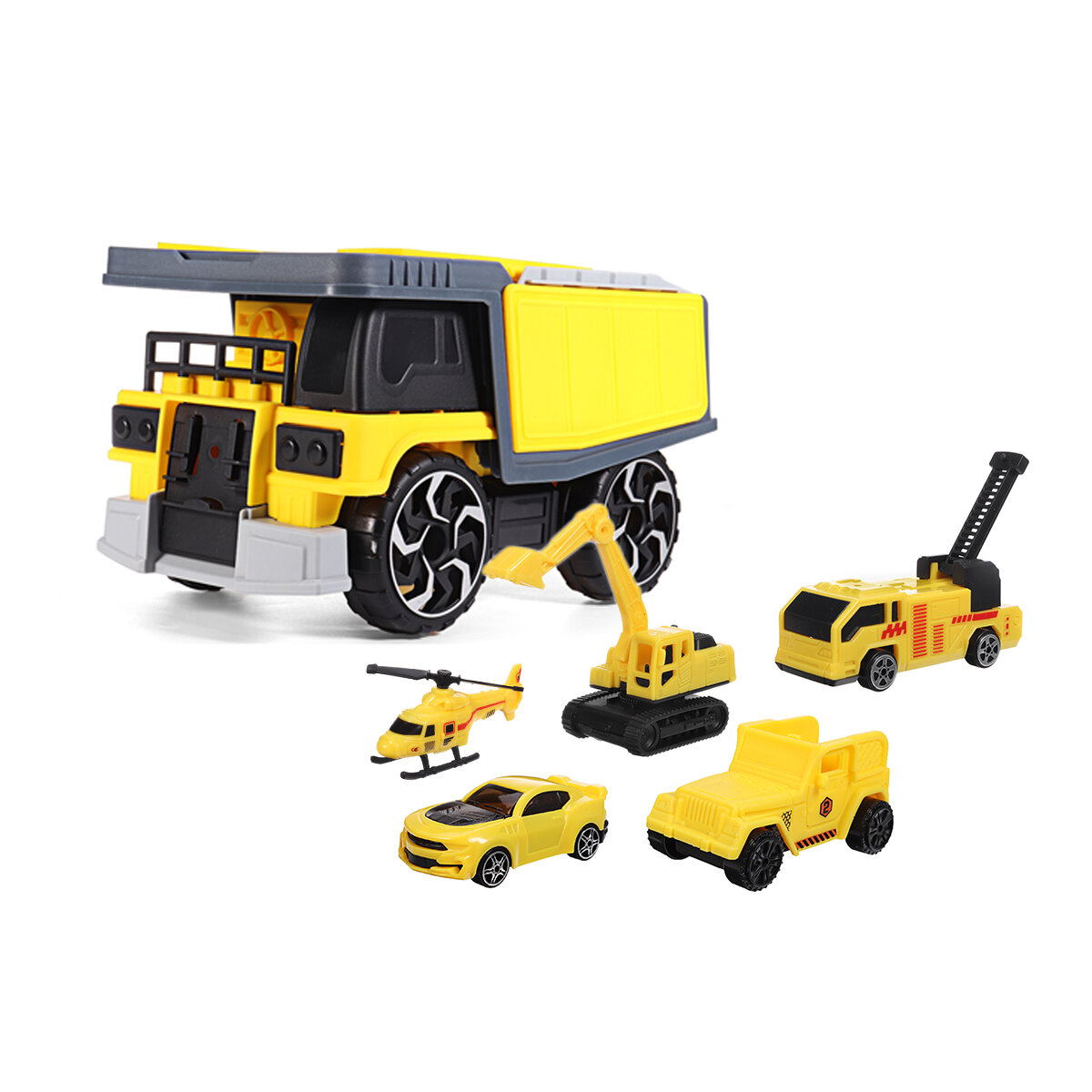 Simulation Inertia Deformation Track Engineering Vehicle Diecast Car Model Toy with Storage Parking 