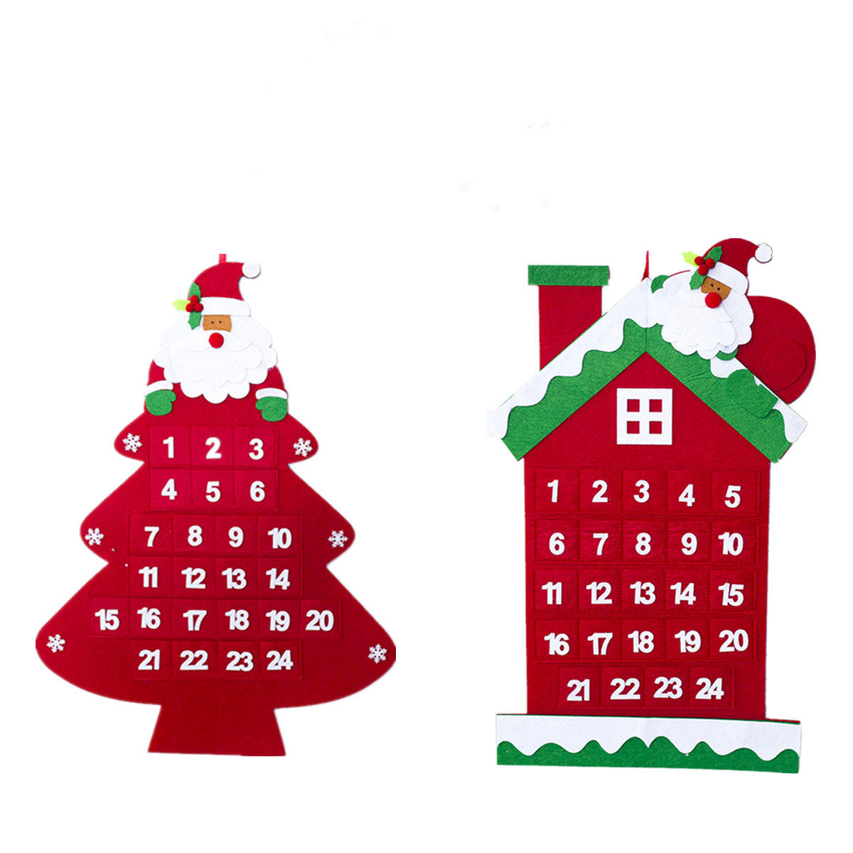 Venda Natal árvore advento calendário feltro tecido feriado contagem  regressiva decoração de exibição de natal - Banggood Brasil