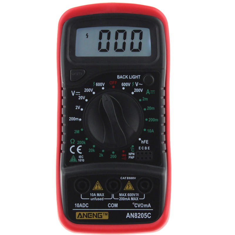 ANENG AN8205C Digitale Multimeter AC / DC Voltage Meter DC Ammeter Weerstand Temperatuur Tester -20 