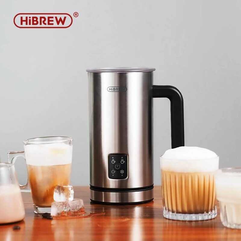 HiBREW 4 in1ミルク泡立て泡立て器全自動ミルクウォーマーコールド/ホットラテカプチーノチョコレートプロテインパウダーM3