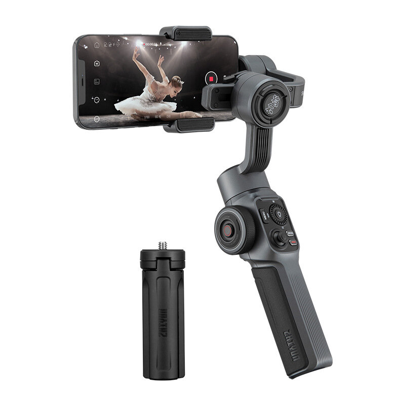

Zhiyun Smooth 5 3-Axis Handheld Gimbal Stabilizer with Fill Light Tripod Storage Bag for iPhone Smartphone Mobile Phone