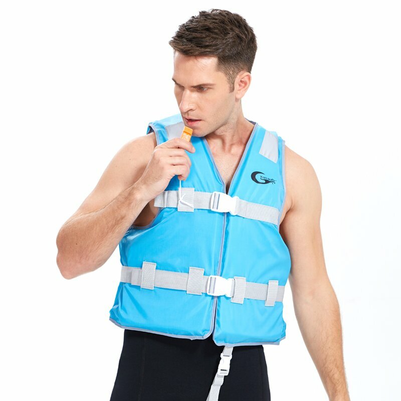 

Защитная куртка для водных видов спорта для мужчин и Женское Рыбалка жилет со свистком спасательные жилеты для Для взрос