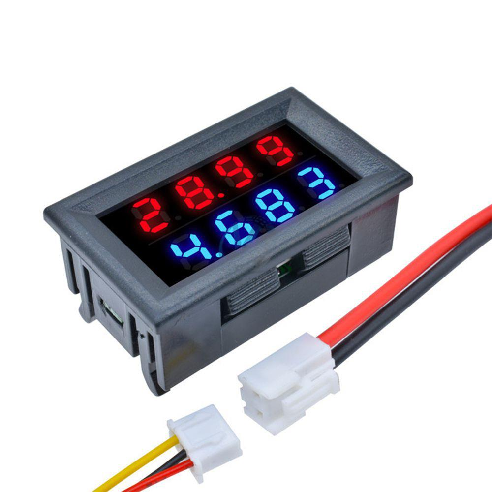 3pcs DC 200V 10A 0.28 Inch Mini Digital Voltmeter Ammeter 4 Bit 5 Wires Voltage Current Meter with L