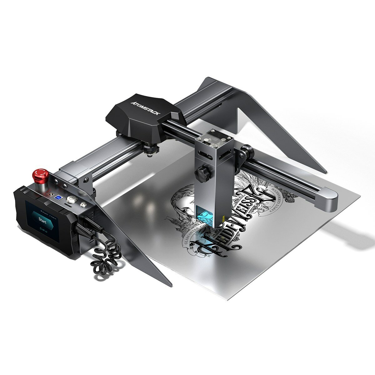 Nieuwe ATOMSTACK P9 M50 Draagbare Dual Laser Graveren Snijmachine 10W Uitgangsvermogen DIY Laser Gra