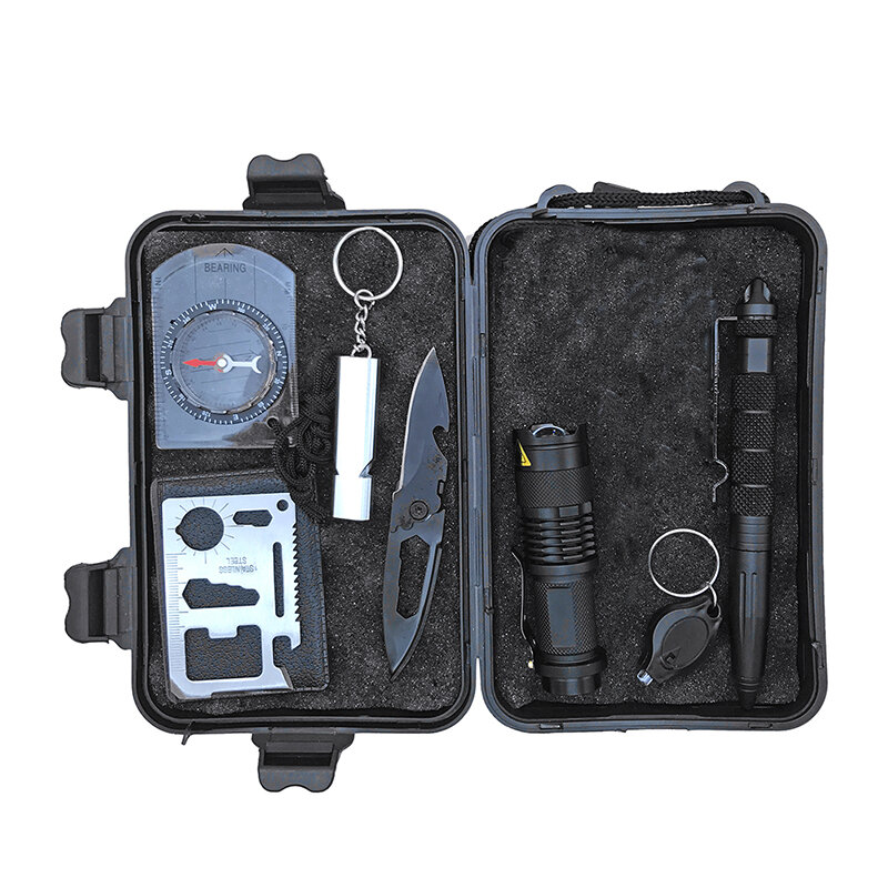 Outdoor SOS Emergency Equipment Tool Supplies Kit de sobrevivência Primeiros socorros Caixa