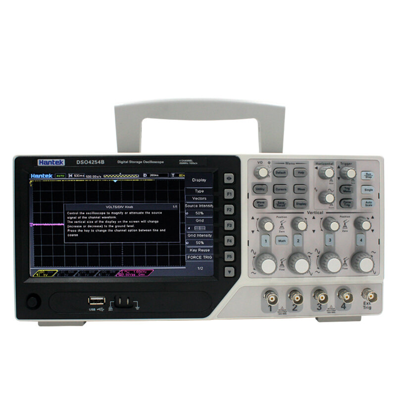 Hantek DSO4254B 250 MHz Digitale Opslag Oscilloscoop 4 Kanalen 1GS / s Sample Rate Draagbare Oscillo