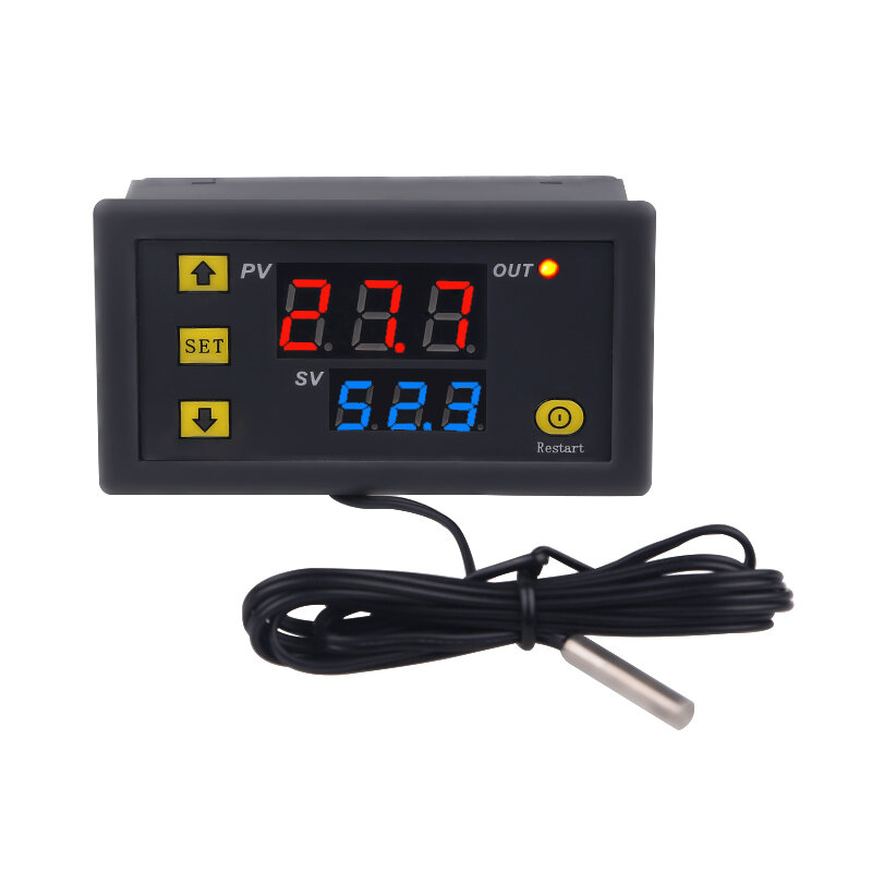 

10PCS DC24V Temperature Controller Digital Display Thermostat Module Temperature Control Switch Micro Temperature Contro