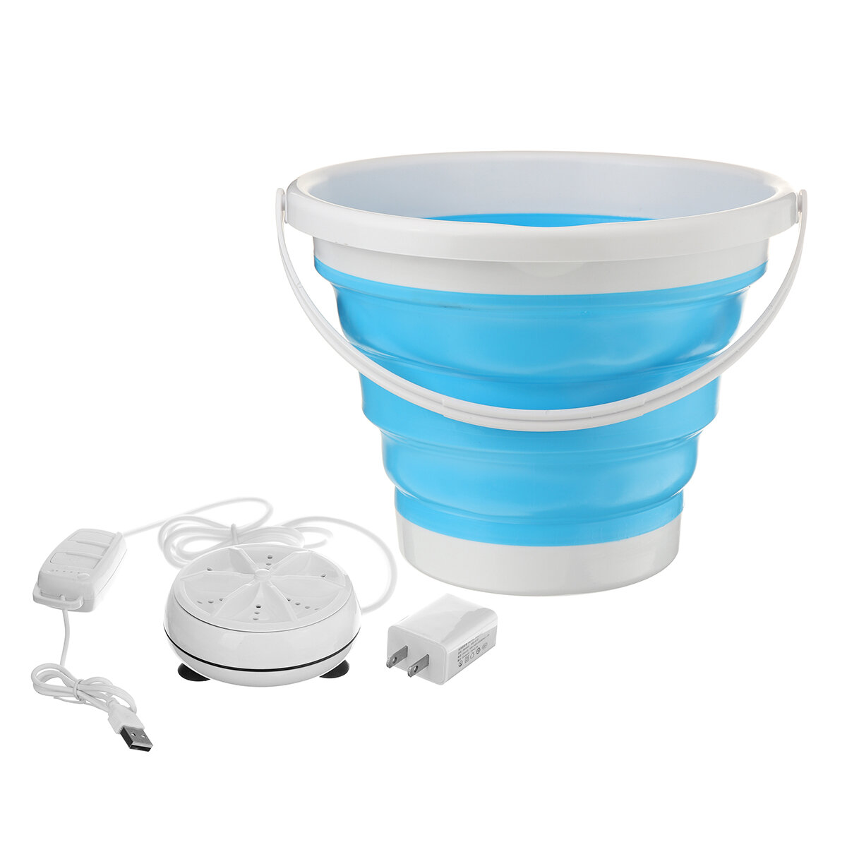 

4-Modes 10L Mini Portable Bucket Turbine Washing Machine Folding Bucket Type USB Laundry Clothes Washer Cleaner For Home