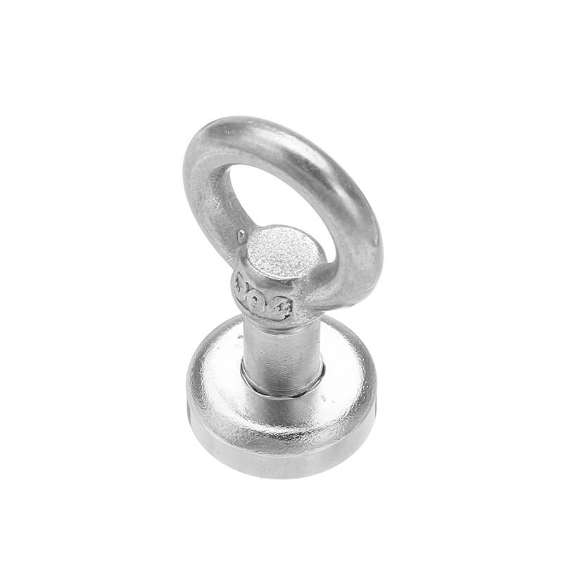 Effetool 16mm 5kg Neodymium Recovery Magnet Metal Detector Eyebolt Circular Ring Magnet