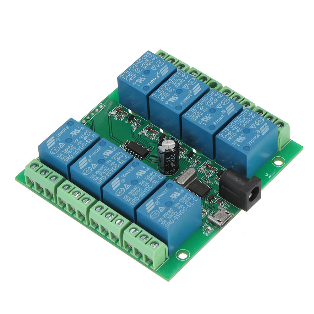 LCUS-8 8-way USB Relay Module Intelligent Control Switch