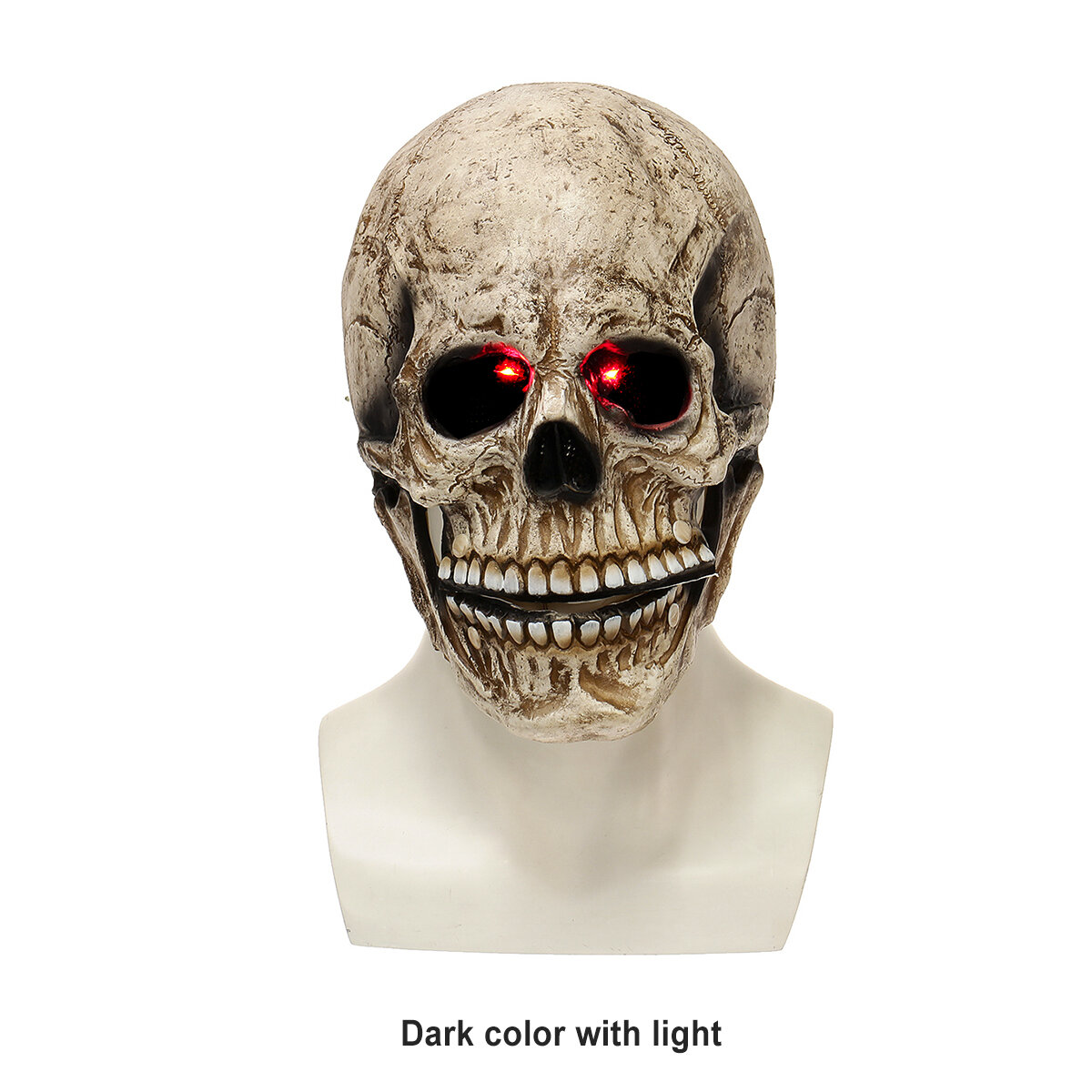 LED Movable Full Head Skull Mask/helmet With Movable Jaw Horror Helmet Halloween