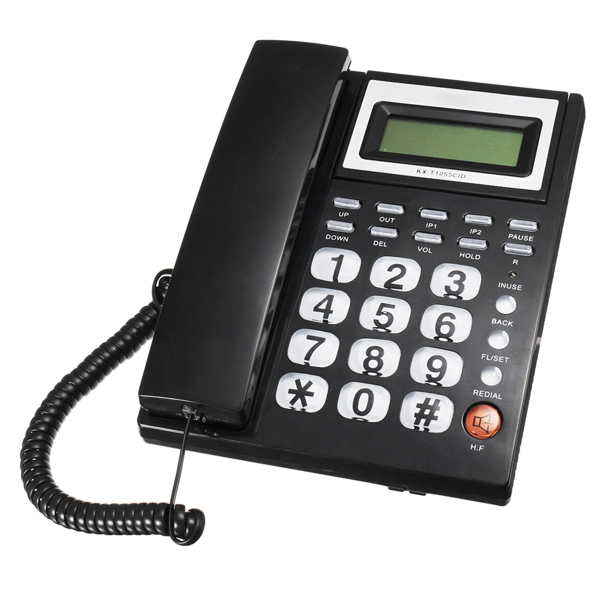 

Desktop Landline Phone Fixed Telephone FSK/DTMF Caller ID Corded Phone Compatible with LCD Screen for Home Office Hotels