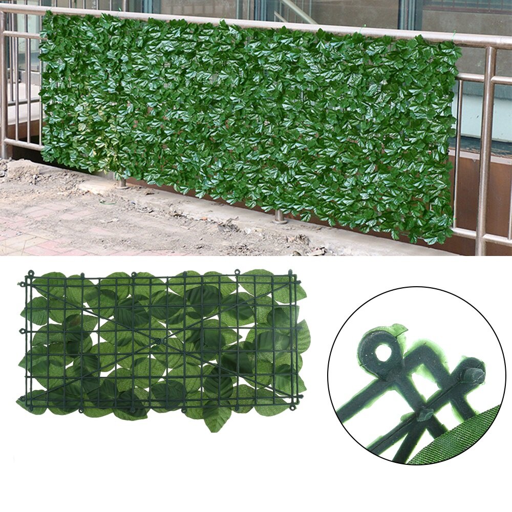 

25x50 см искусственный плющ Лист забор зеленый Сад двор конфиденциальный экран живая изгородь растения для домашнего дек