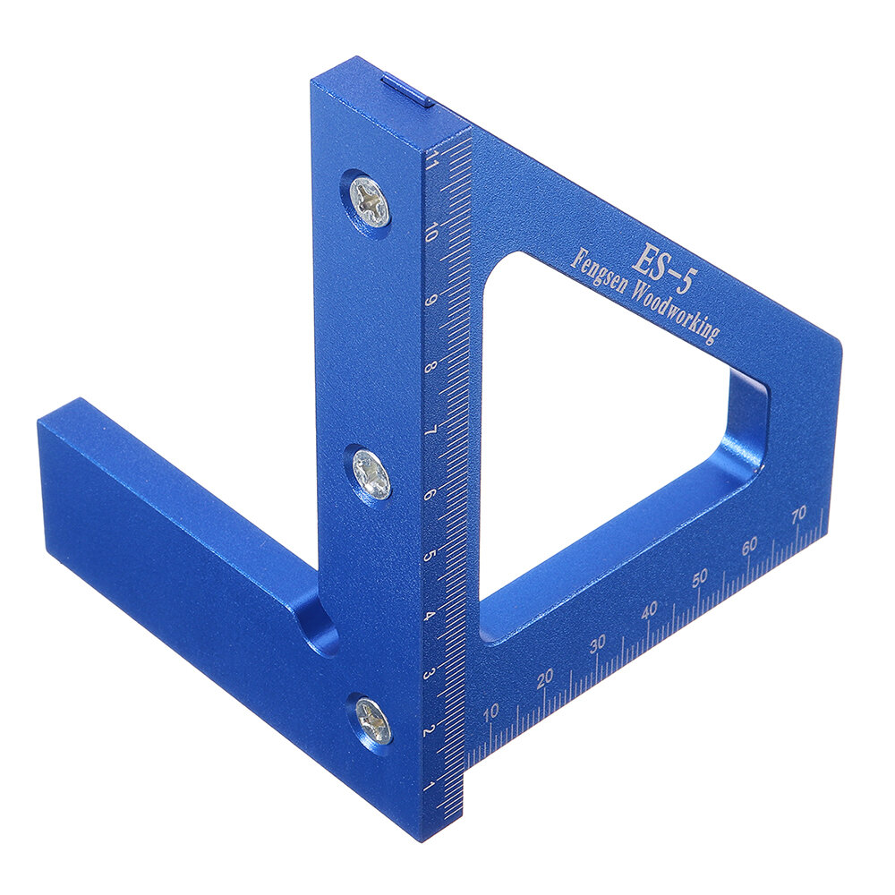 Square Angle Ruler Aluminum Alloy Multi Function Measuring Woodworking Scribes 
