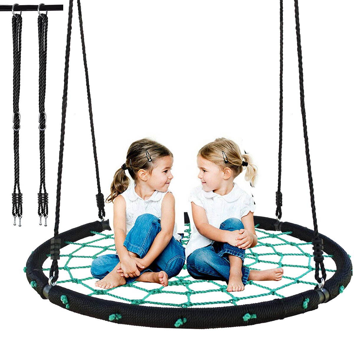 40/43 Inch Swing Outdoor Children Entertainment Round Toy Swing Sturdy Garden Patio Swing Durable Hanging Chair