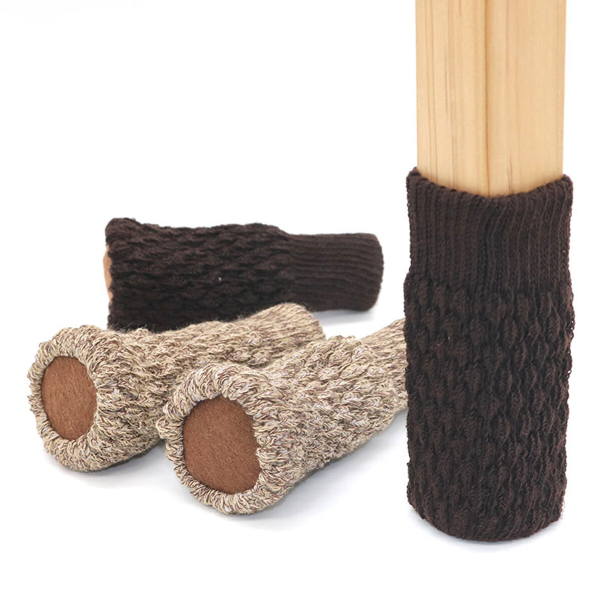 Knitted Chair Leg Socks Furniture Table Feet Leg Covers Floor Protectors NEW 
