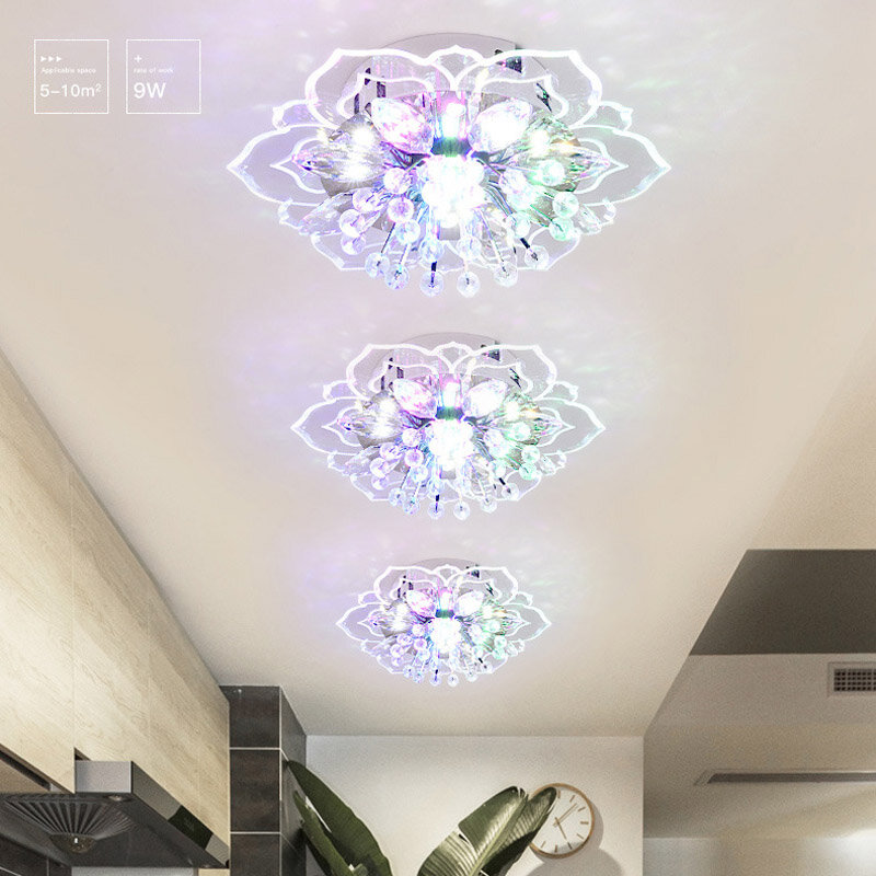 Moderne kristallen LED plafondlamp hanglamp verlichting kroonluchter 9W nieuw