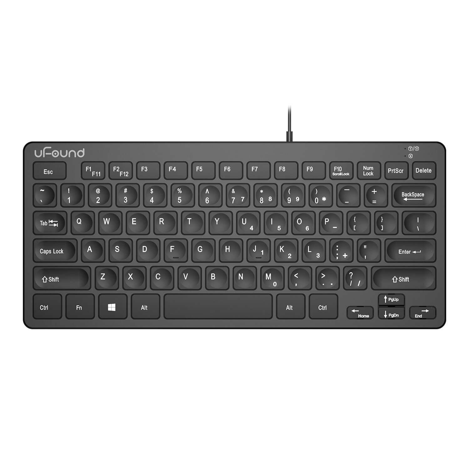 uFound U71 78 Keys Wired Keyboard Waterproof Silent Crater Key Core Office Business Keyboard for Mac Windows