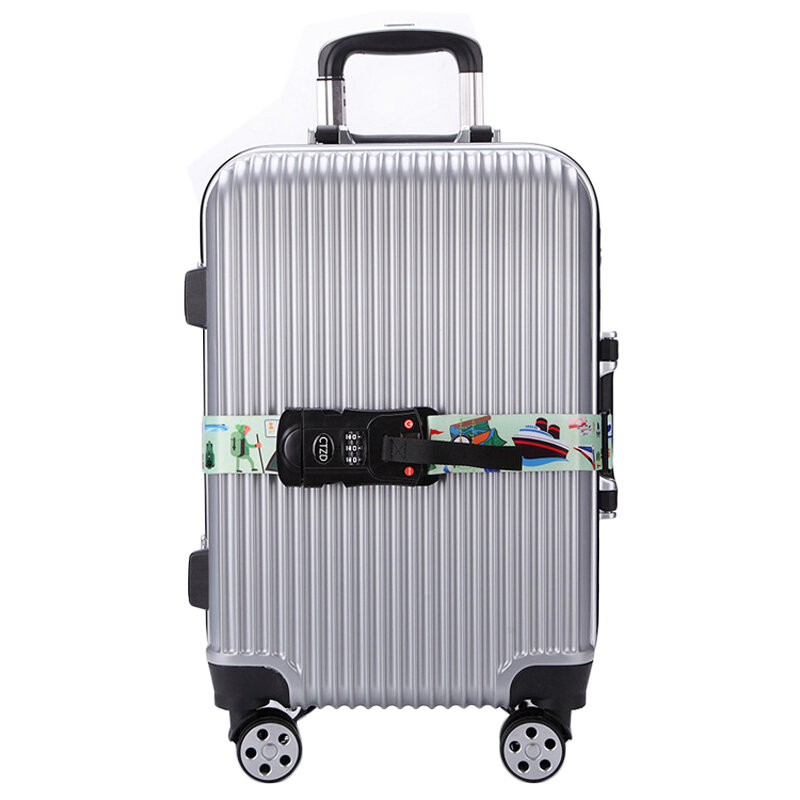 IPRee®5CMポリエステル調節可能3桁のパスワード安全な荷物ストラップ屋外旅行スーツケースベルト