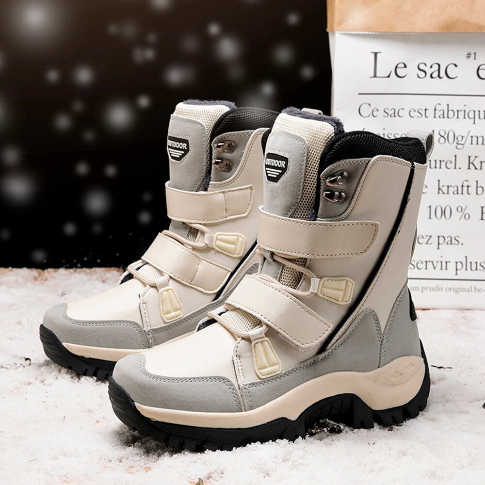 Women Hook & Loop Non-slip Comfy Winter Snow Boots