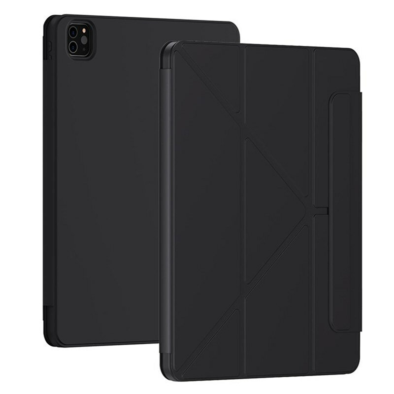 BASEUS Safattach Y-Type Magnetic Stand Case for iPad Pro 11-inch 2018/2020/2021 Tri-Fold Tablet Cover PU Leather Protect