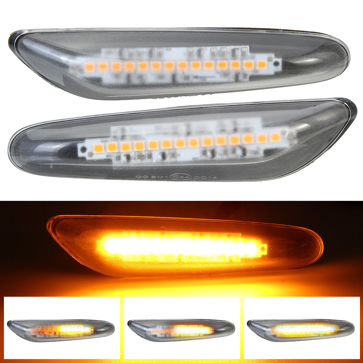 1 paar Dynamische LED Side Marker Richtingaanwijzer Indicator Lamp Voor BMW E90 E91 E92 E60 E46 E87 